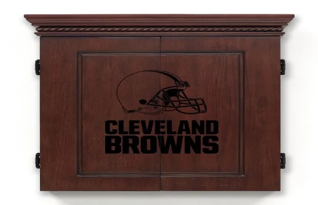 Cleveland Browns Vintage Dartboard Cabinet