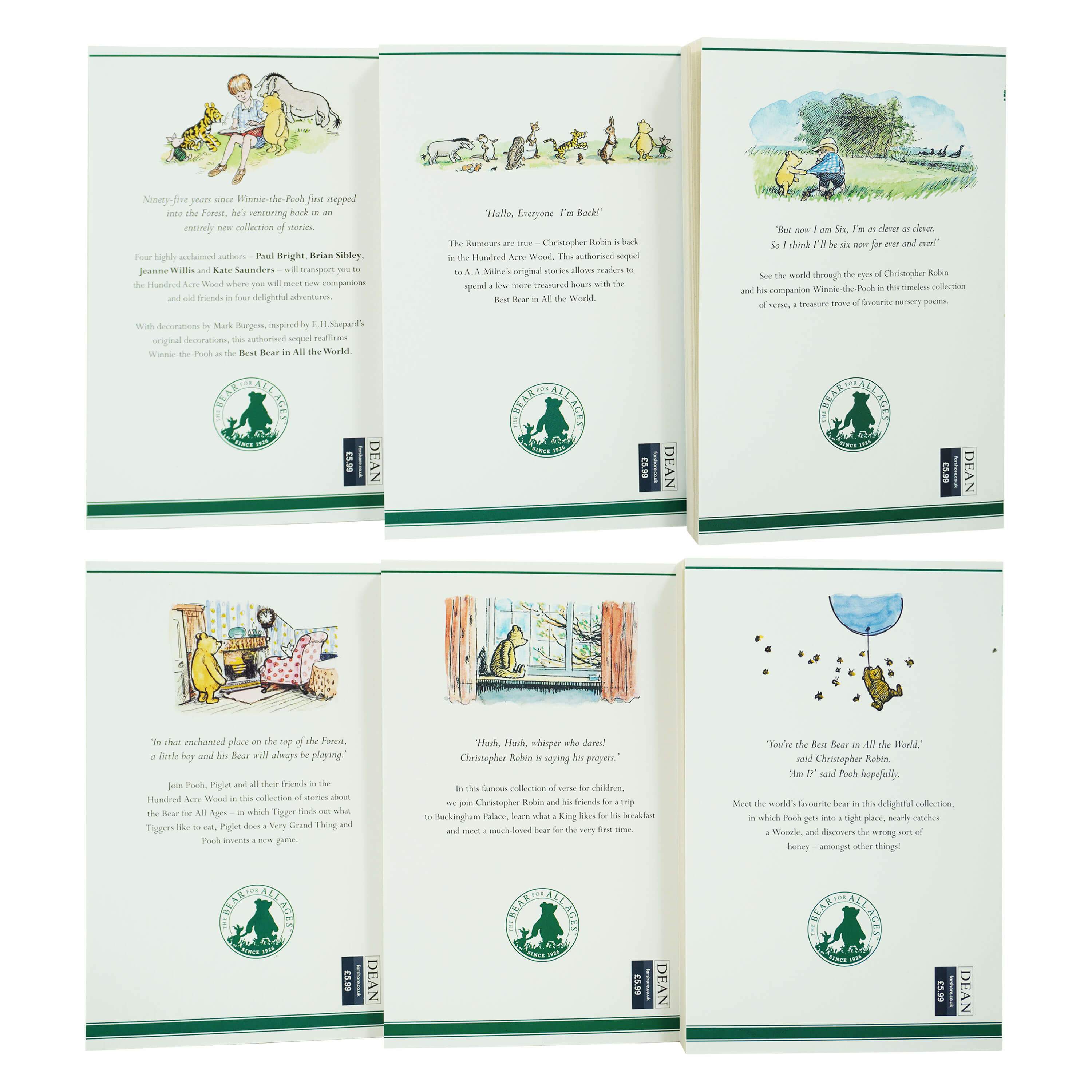 Winnie-The-Pooh The Complete Collection 6 Books Set By A. A. Milne - Ages 7-9 - Paperback