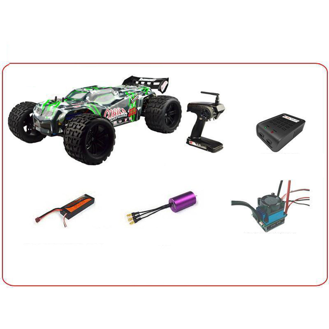 VRX RH818 1/8 Scale 4WD Brushless Off-road Racing Truck High Speed 2.4G RC Car with 60A ESC and 3660 Motor - R0249 RTR Version