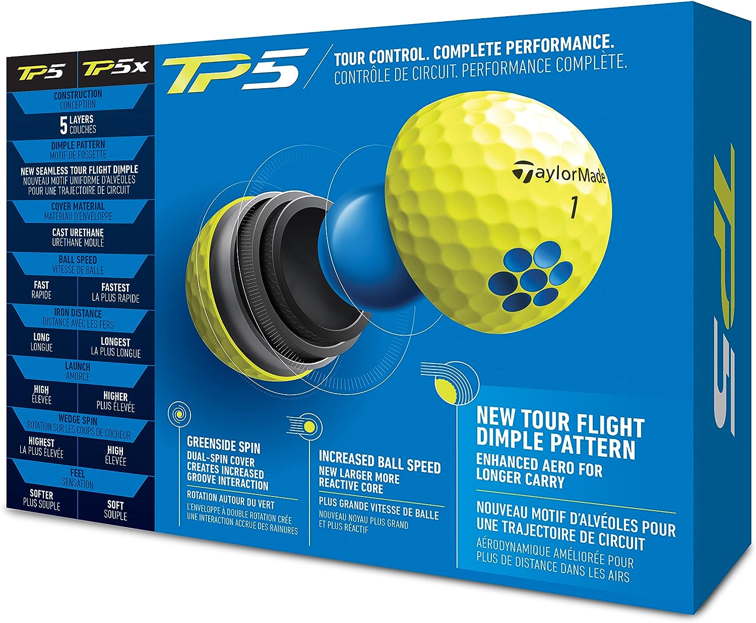 TP5 Golf Ball(12 Dozen Total 60)