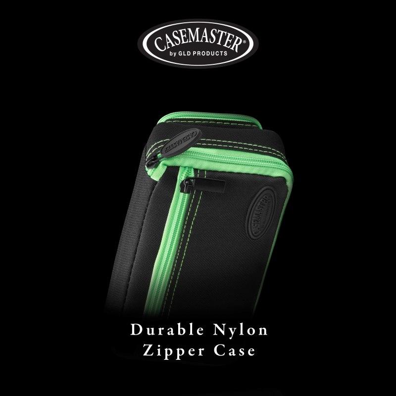 Casemaster Plazma Plus Dart Case Black with Green Trim and Phone Pocket