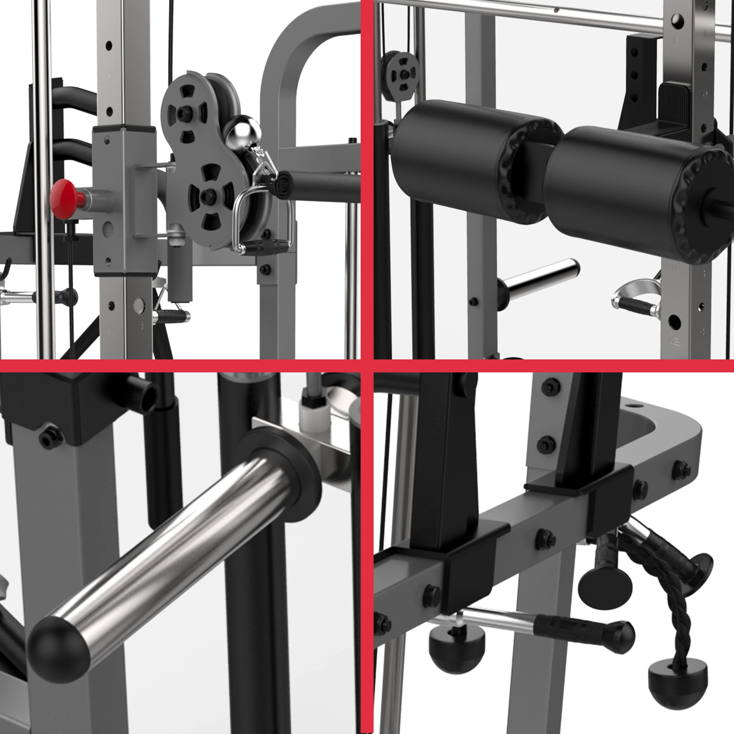 The MaxiLift XFPowerCage Commercial Smith Machine Cage Rack