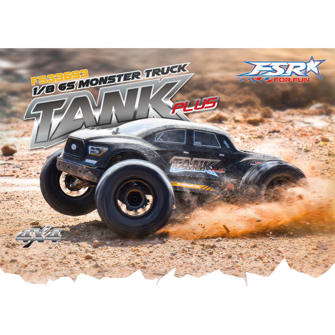 FS Racing TANK 1/8 RC Car 4WD 110KM/H 2.4G RC Electric Racing Off-road Monster Truck Model (RTR Version)