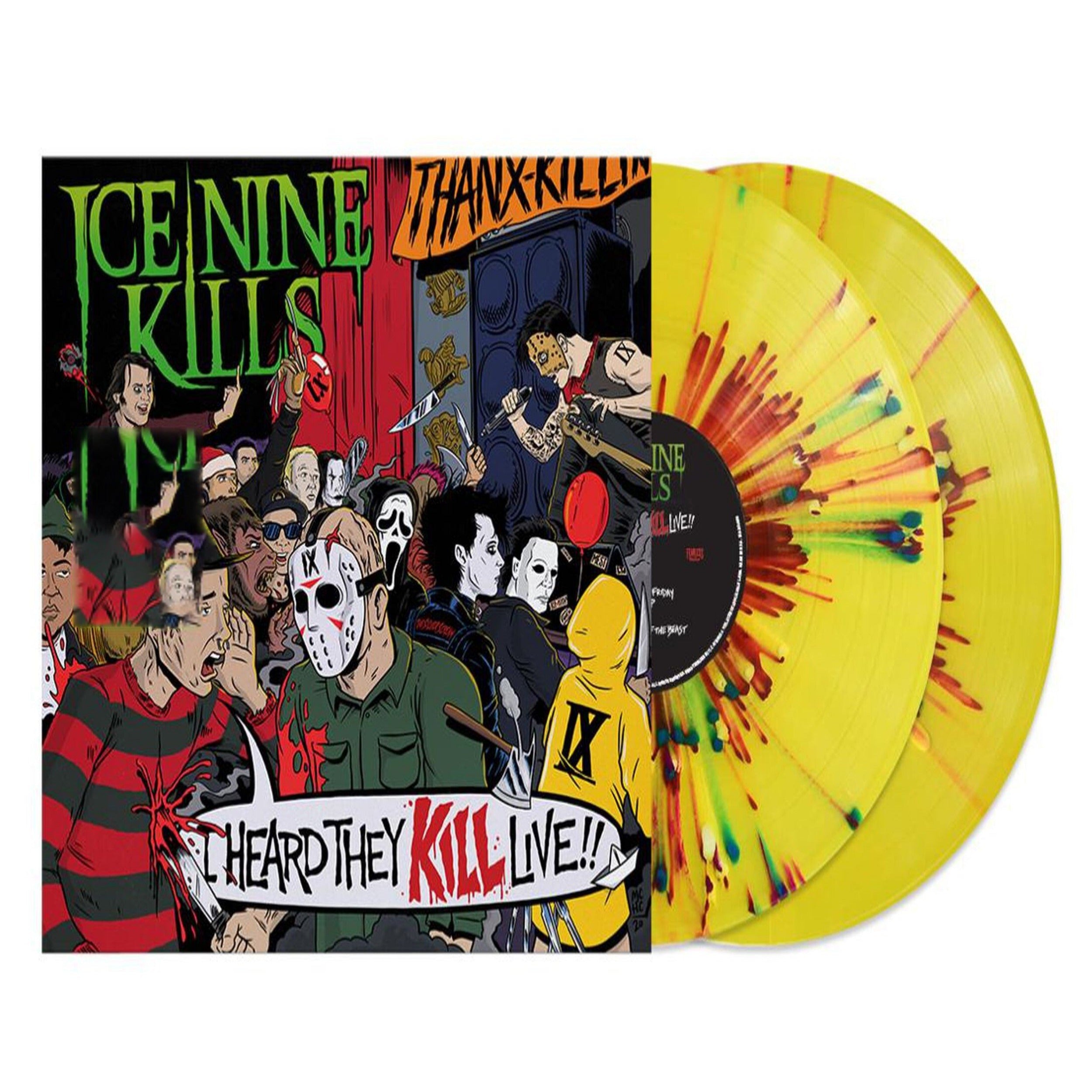 Ice Nine Kills - I Heard They Kill Live Exclusive Yellow Vinyl With Splatter 2LP Album