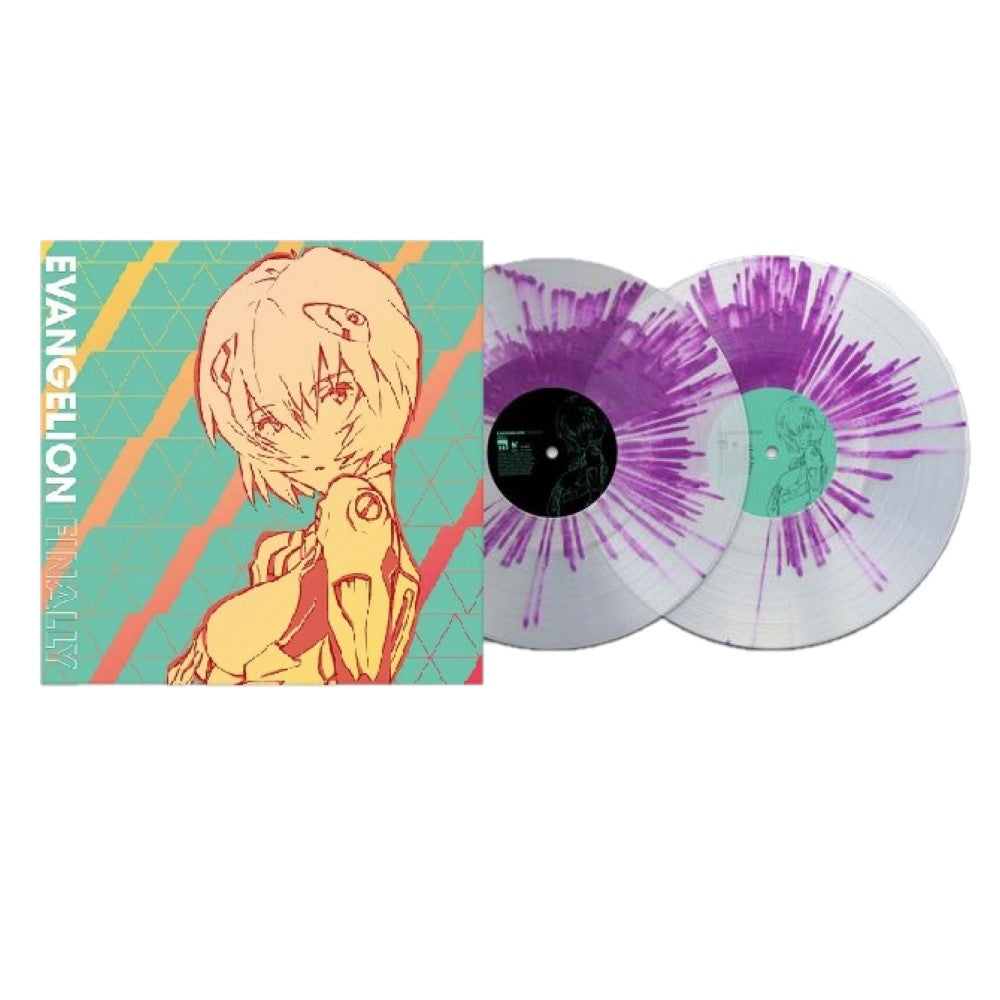 Evangelion Finally Soundtrack Limited Edition Clear With Purple Splatter Vinyl 2x LP (Misato)