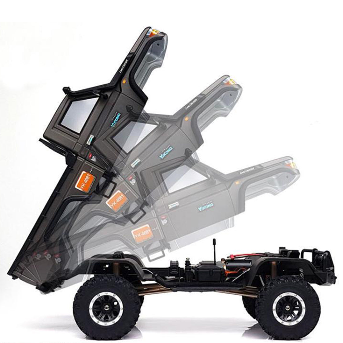 YK 4081PRO 1/8 2.4G 6CH 4WD Off-road Vehicle RC Pickup Truck Professional Crawler Car