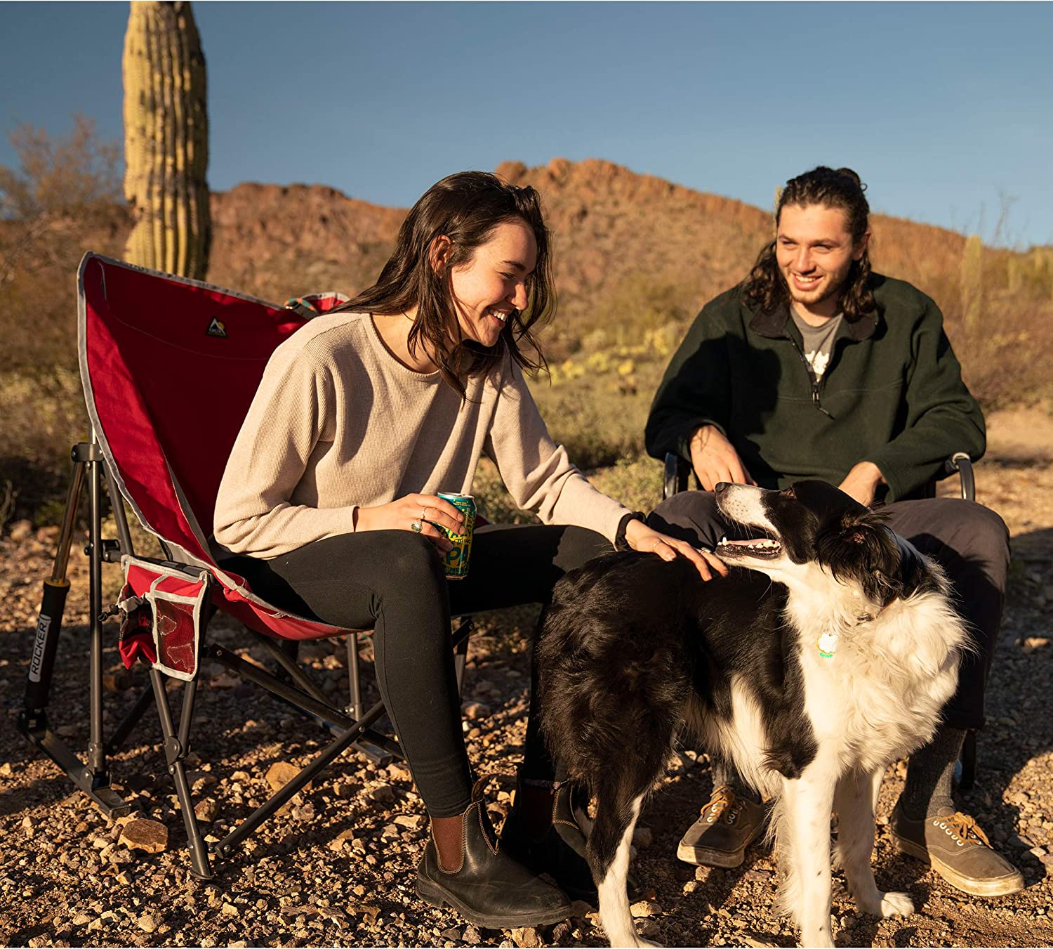 Outdoor Freestyle Rocker Portable Rocking Chair & Outdoor Camping Chair, ergonomic Nylon, Indigo Blue