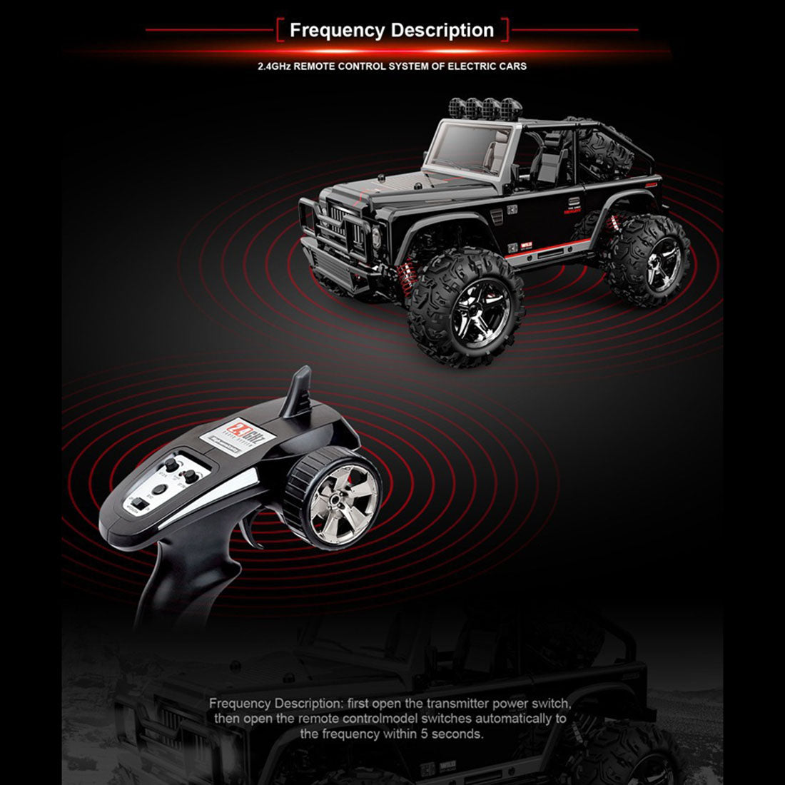SUBOTECH BG1511 1:22 2.4G Electric RC Car 4 x 4 45KM/H High Speed Desert Off-road Vehicle - RTR