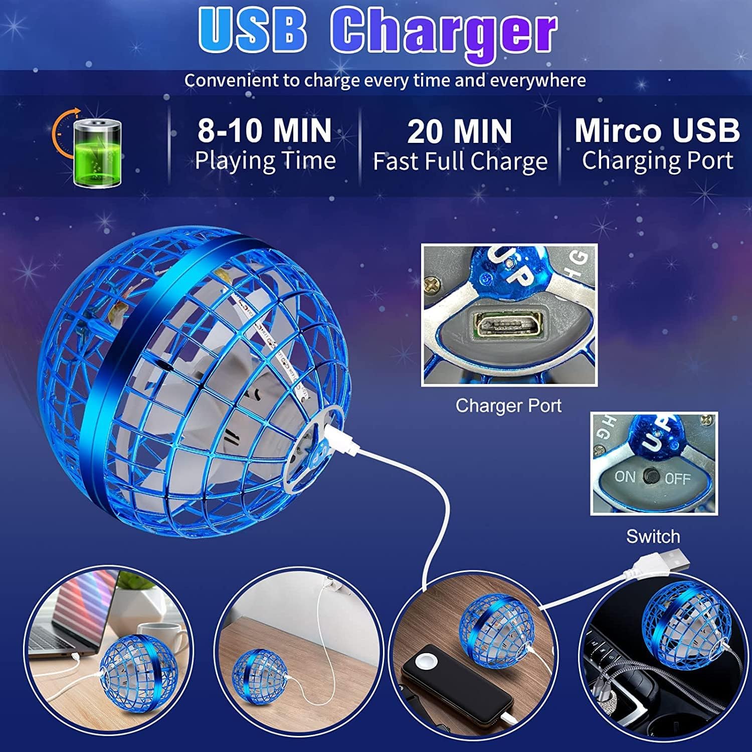 🔥HOT SALE 49% OFF 🔥 Fly Orb Pro Flying Spinner Mini Drone Flying