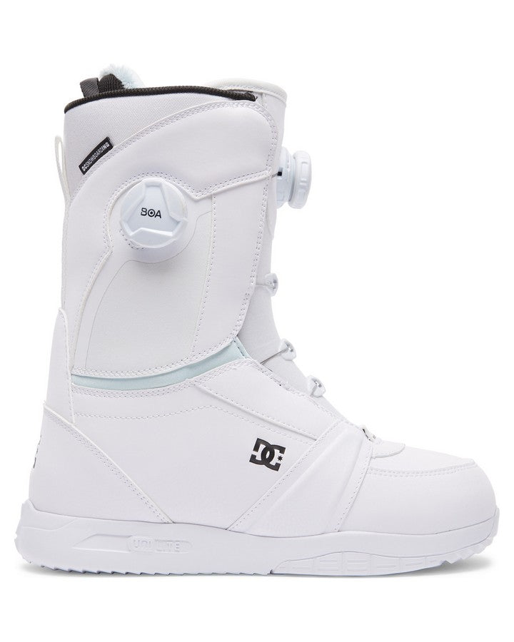DC Lotus BOA Womens Snowboard Boots - White/White/Black - 2023