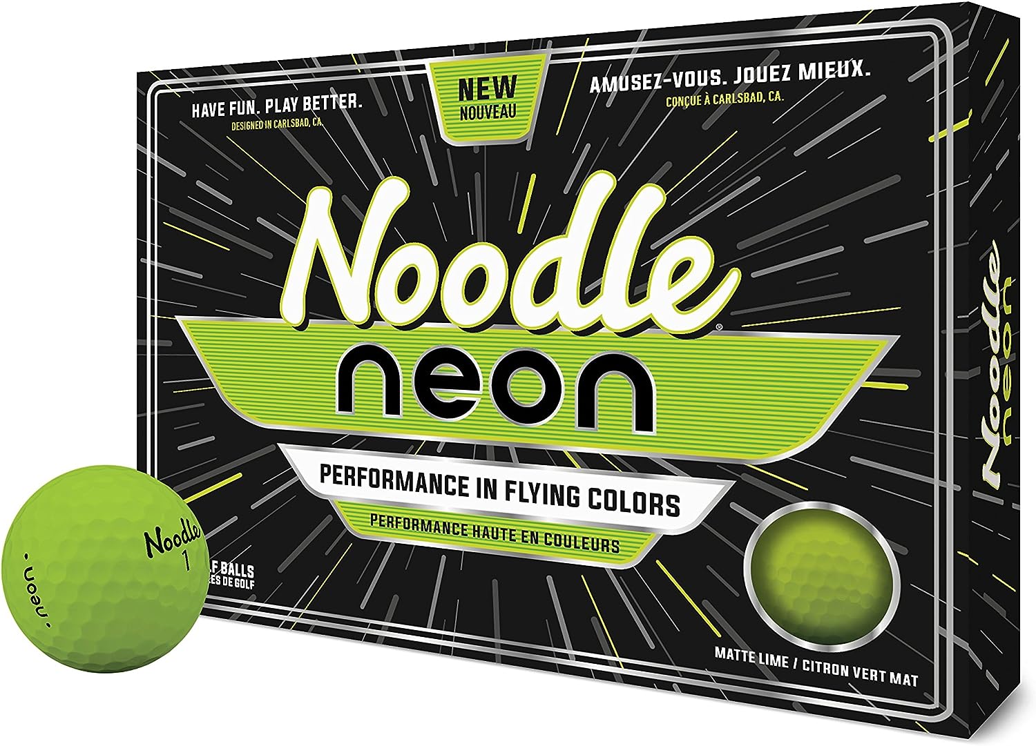Noodle Neon Matte Color Golf Balls