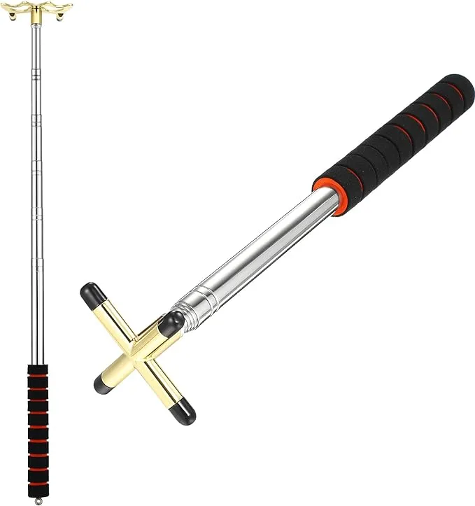 Pool Cue Snooker Pool Bridge Stick Pool Table Accessories Retractable Billiards Cue Rest with Removable Brass Bridge Head