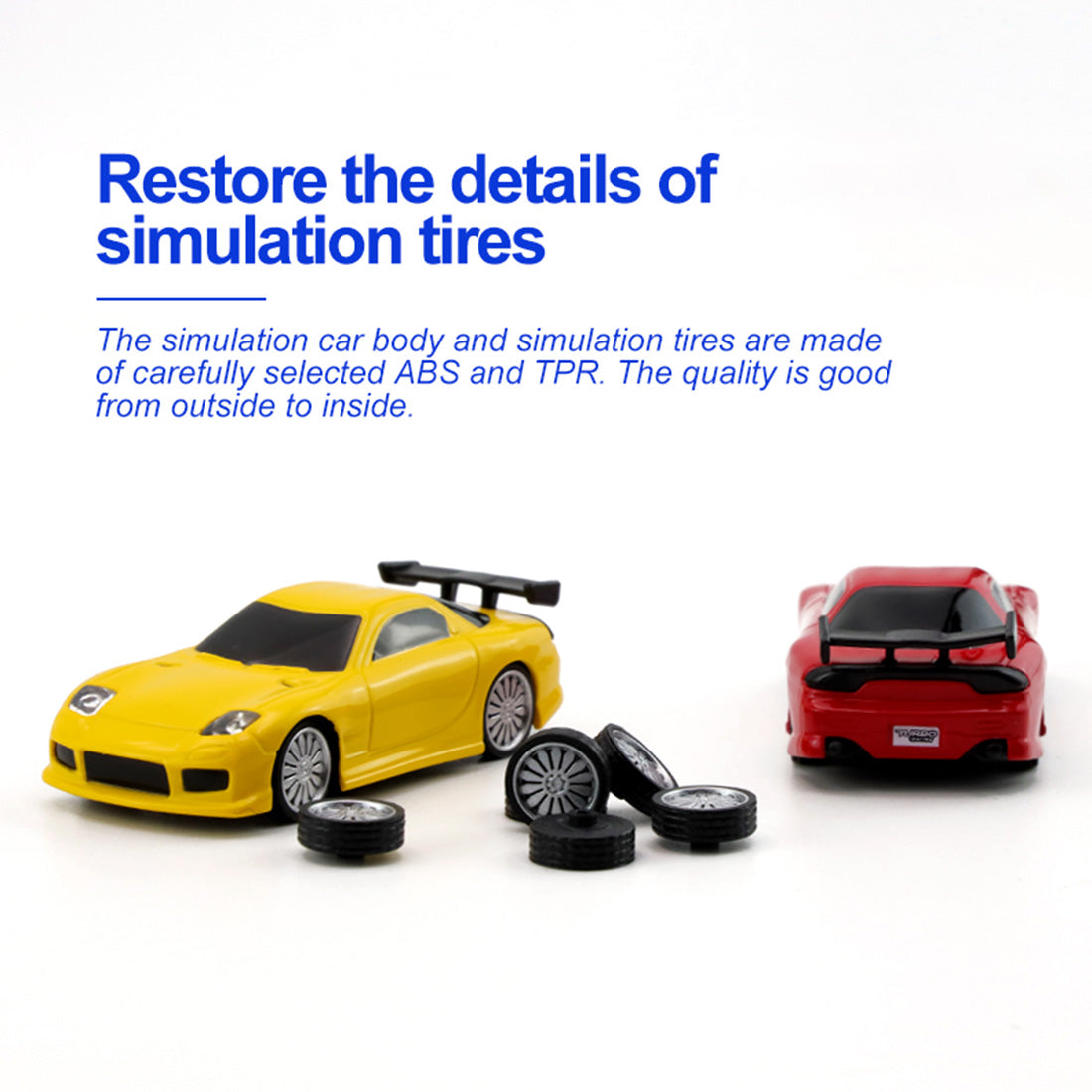 TURBO RACING 2.4Ghz 1:76 Full Scale Mini Electric Sports Car Desktop Mini RC Car - RTR