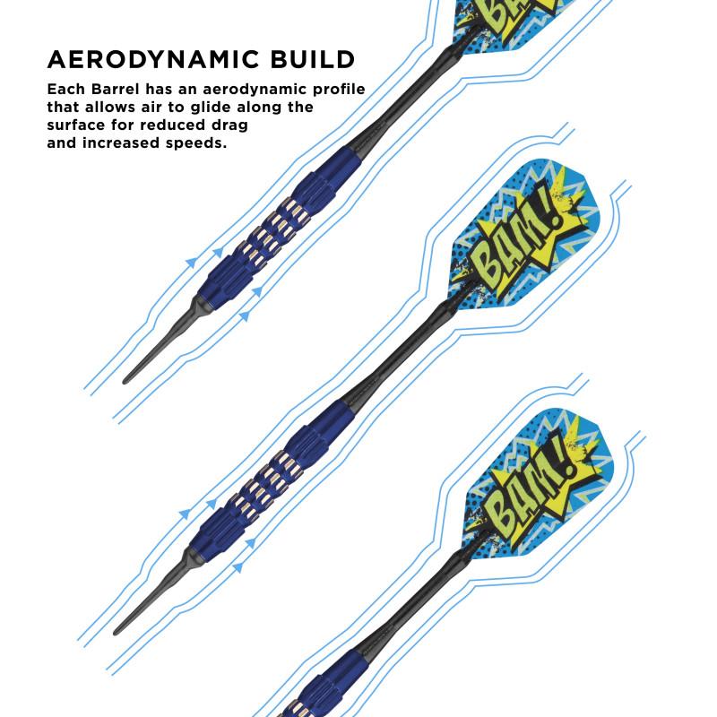 Viper Comix BAM! Darts Soft Tip Darts Blue 18 Grams