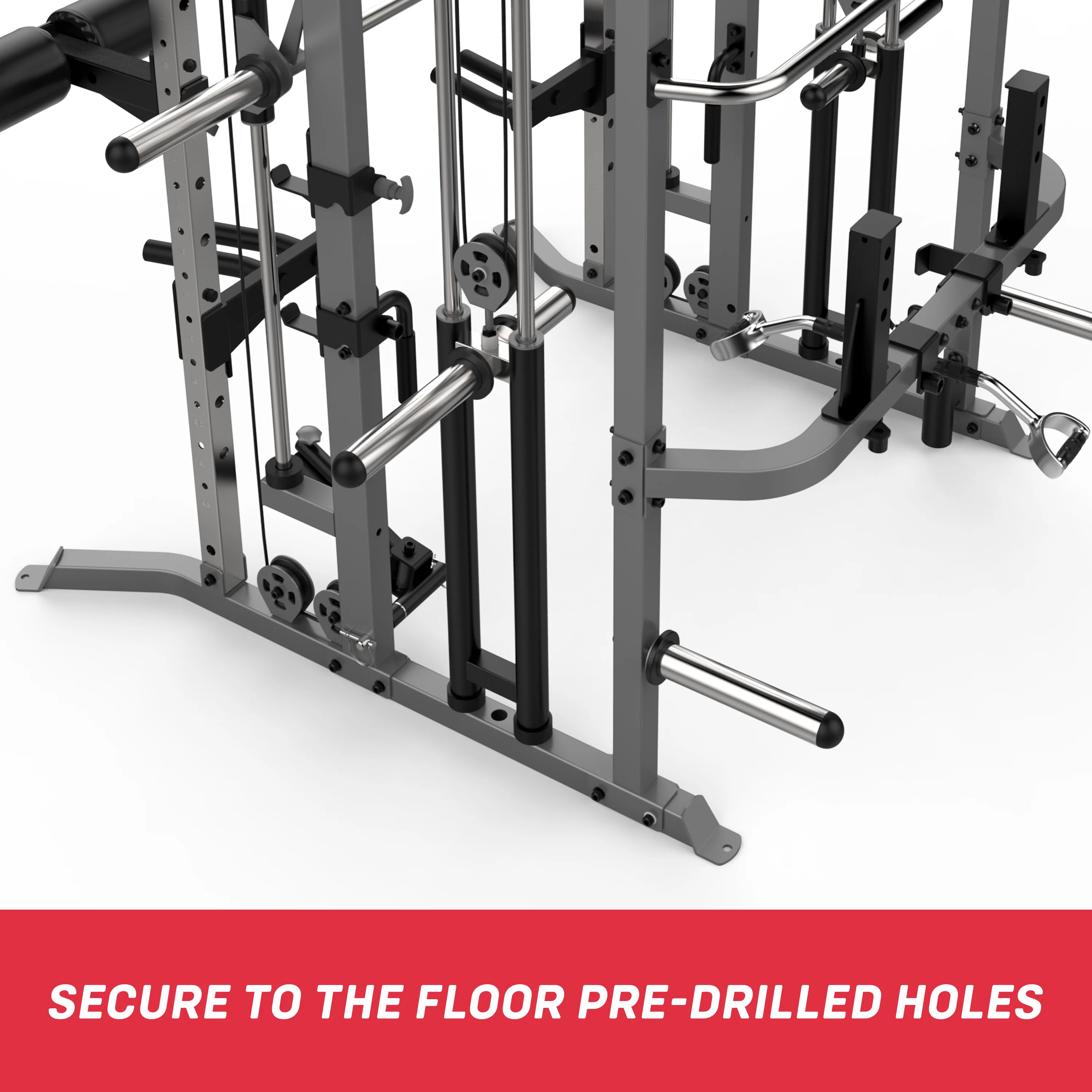 The MaxiLift XFPowerCage Commercial Smith Machine Cage Rack