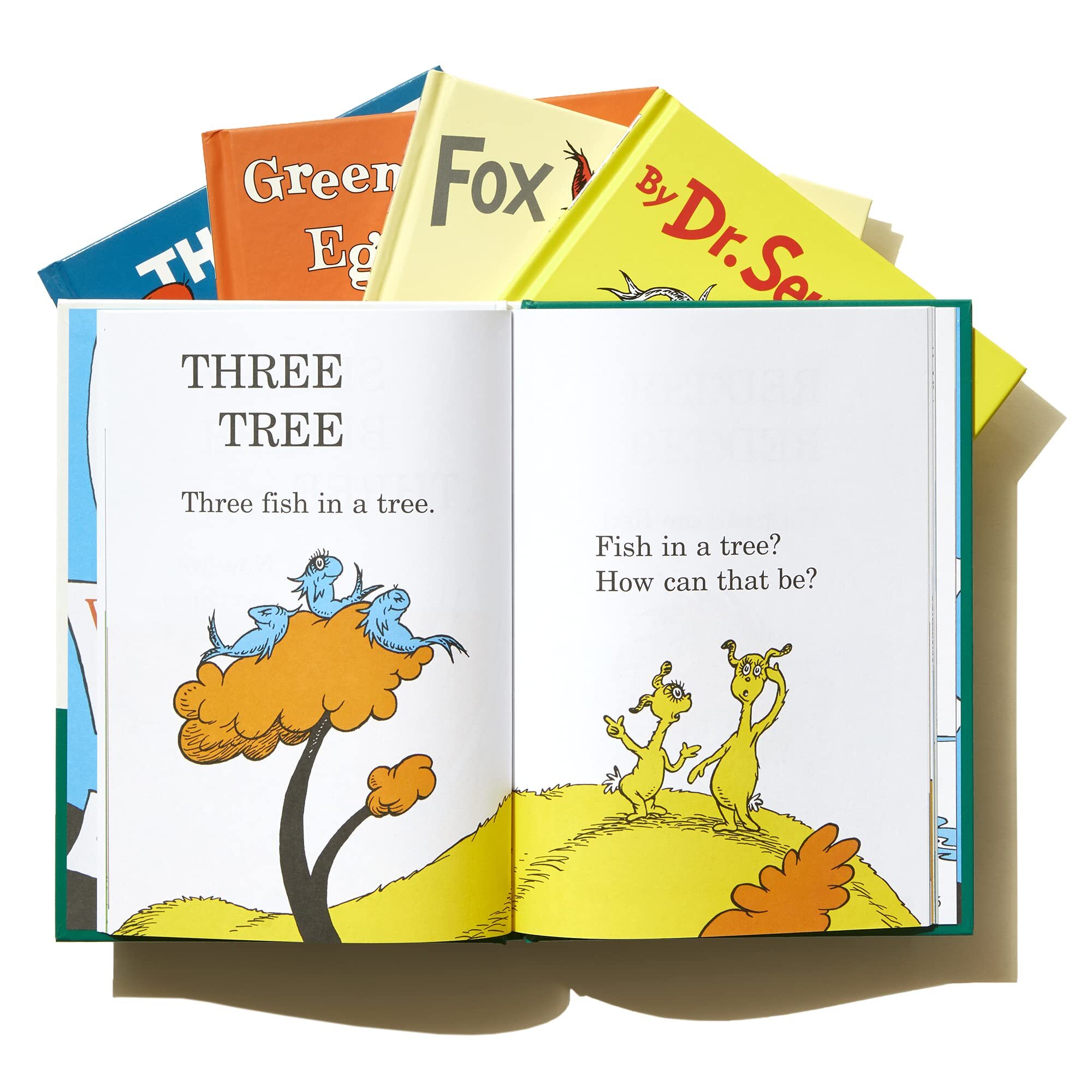 Dr. Seuss's Beginner Book Boxed Set Collection: The Cat in the Hat; One Fish Two Fish Red Fish Blue Fish; Green Eggs and Ham; Hop on Pop; Fox in Socks Hardcover