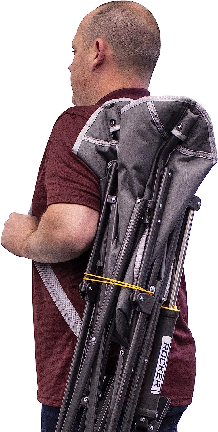 Outdoor Freestyle Rocker Portable Rocking Chair & Outdoor Camping Chair, ergonomic Nylon, Indigo Blue