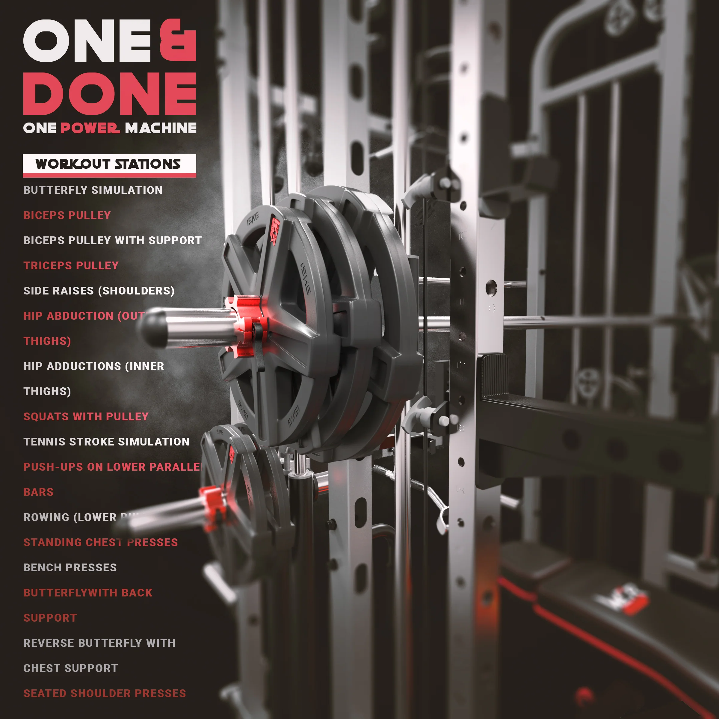 The MaxiLift XFPowerCage Commercial Smith Machine Cage Rack