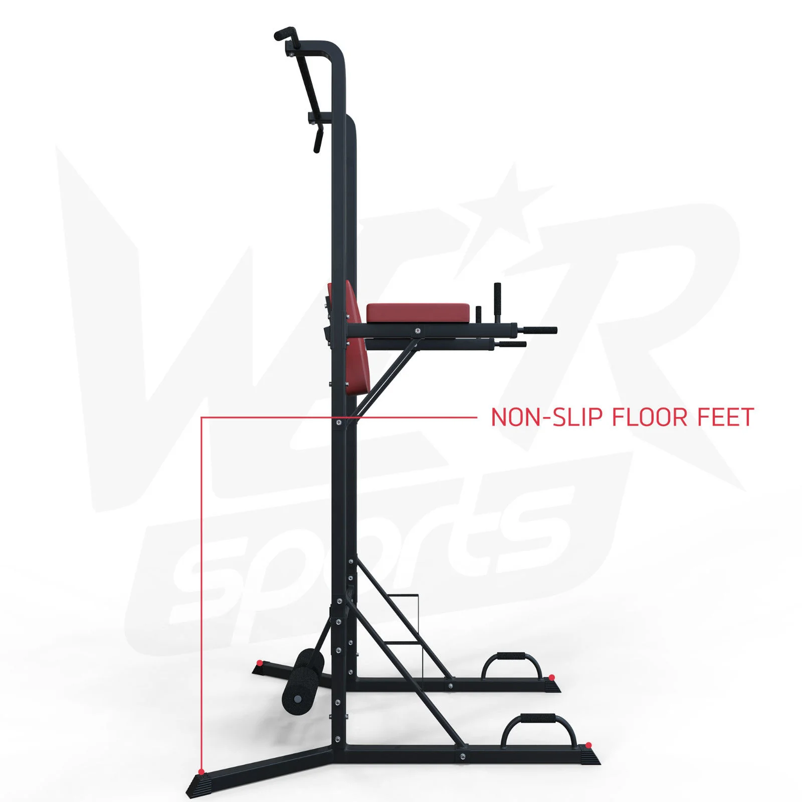 TowerPower 2 Pull Up tower Station BLACK-RED
