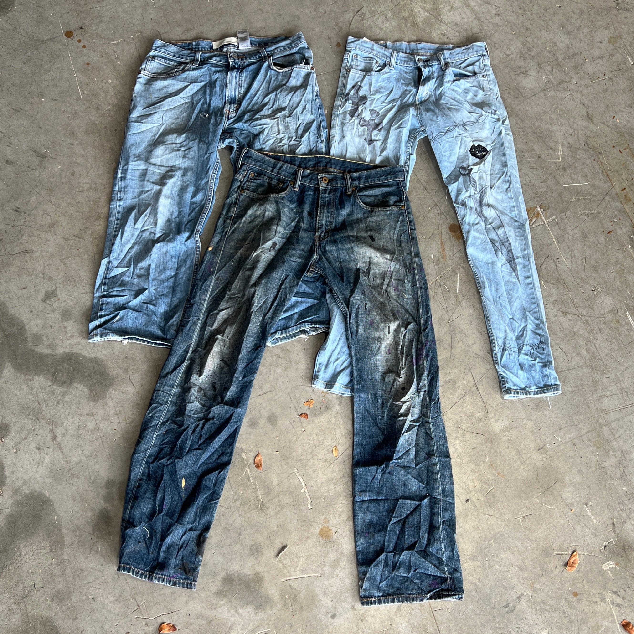 100lb  Jeans All Sizes B Grade Bale