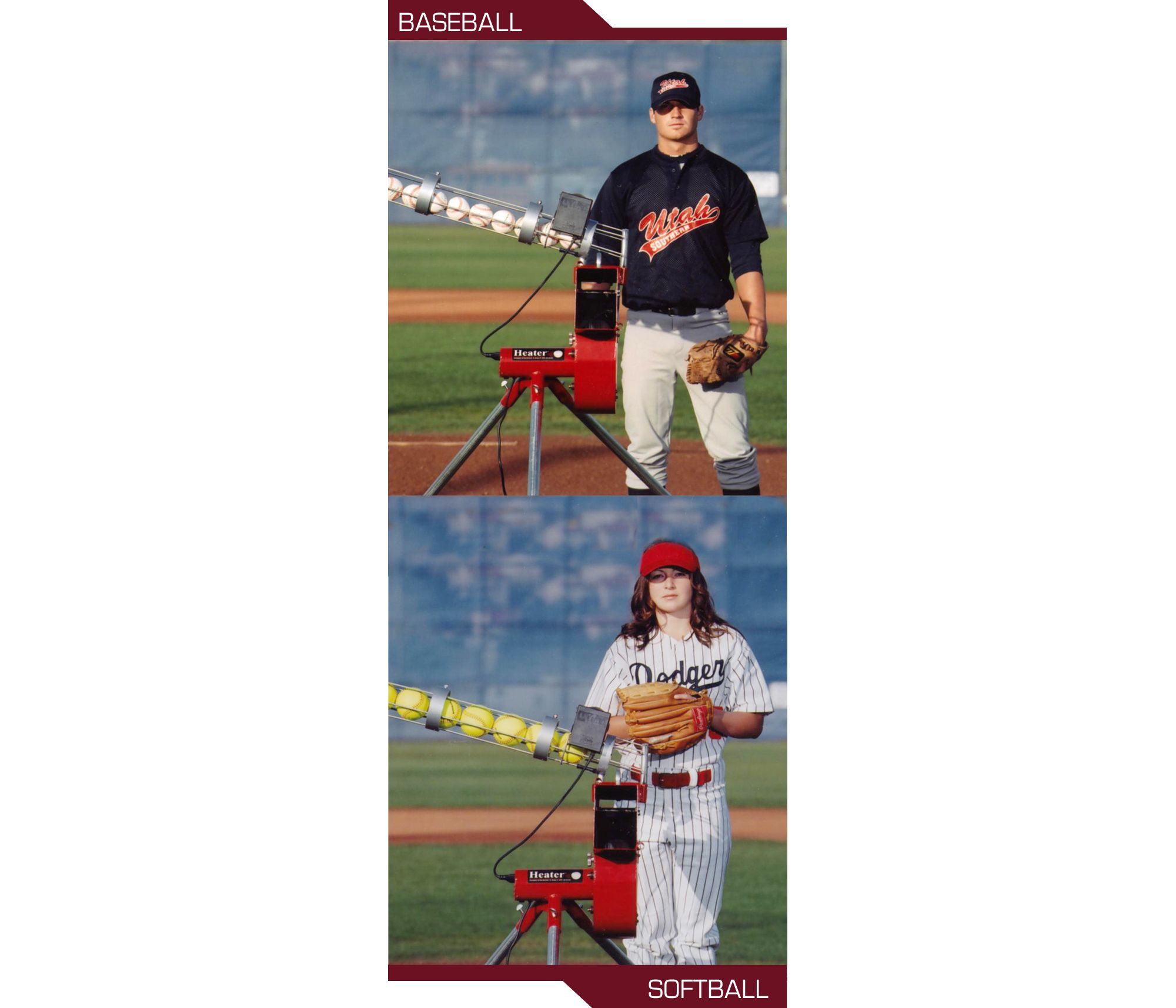 š„Heater Baseball/Softball Combo Pitching Machine w/ Feeder