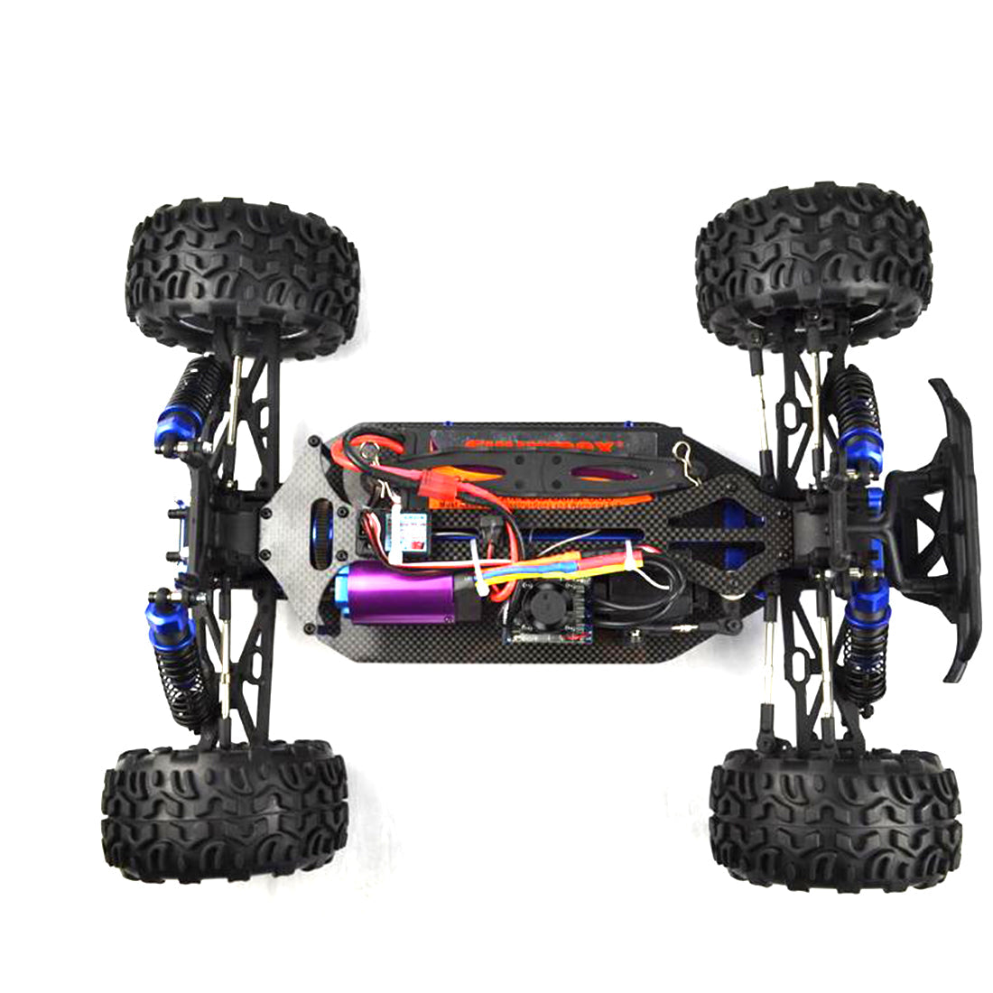 VRX RH1013PR 1/10 Scale 4WD Electric Brushless Monster Turck 2.4G High Speed RC Car with 60A ESC and 3650 Motor - RTR Version