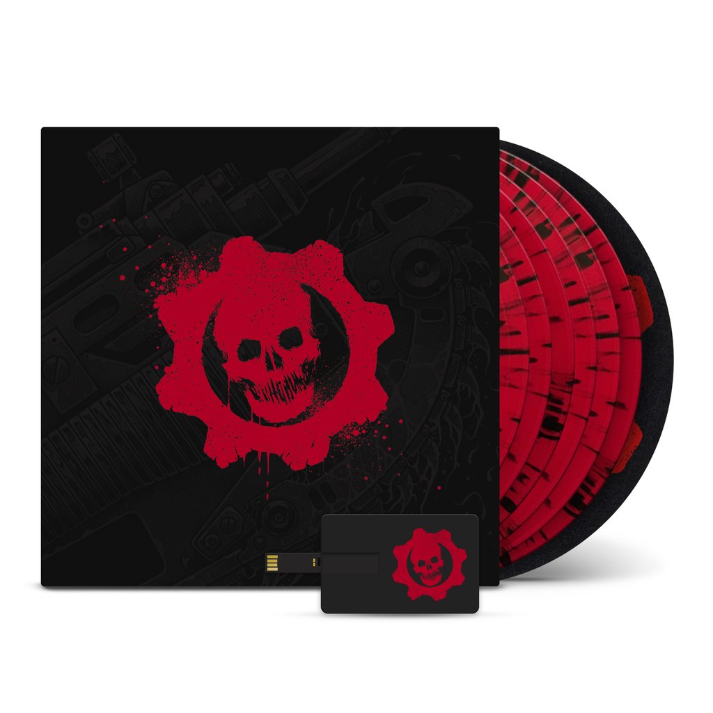 Gears Of War Original Trilogy Soundtrack Exclusive Crimson Splatter 6x LP Colored Vinyl Box