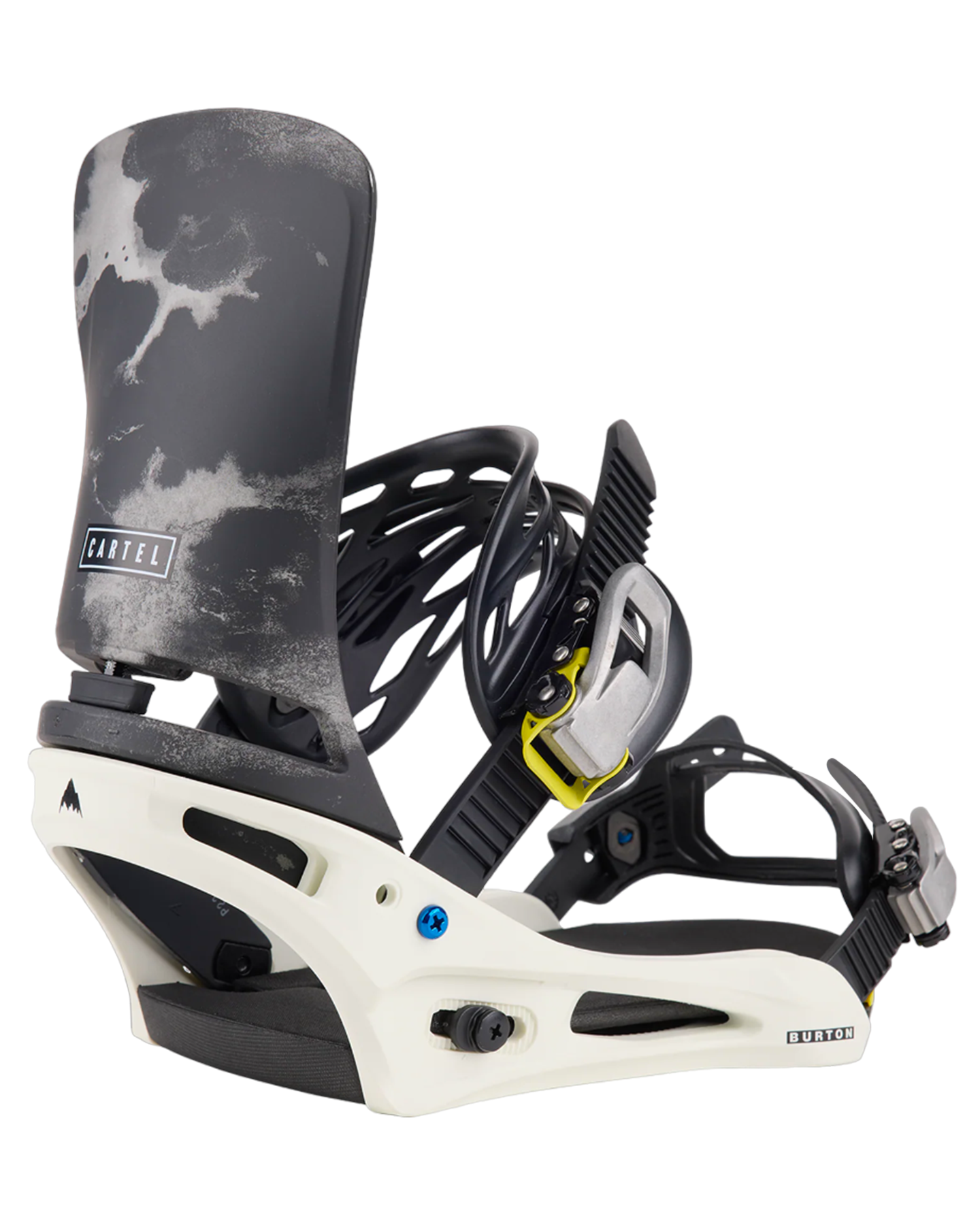 Burton Men's Cartel Re:Flex Snowboard Bindings - White / Graphic - 2024