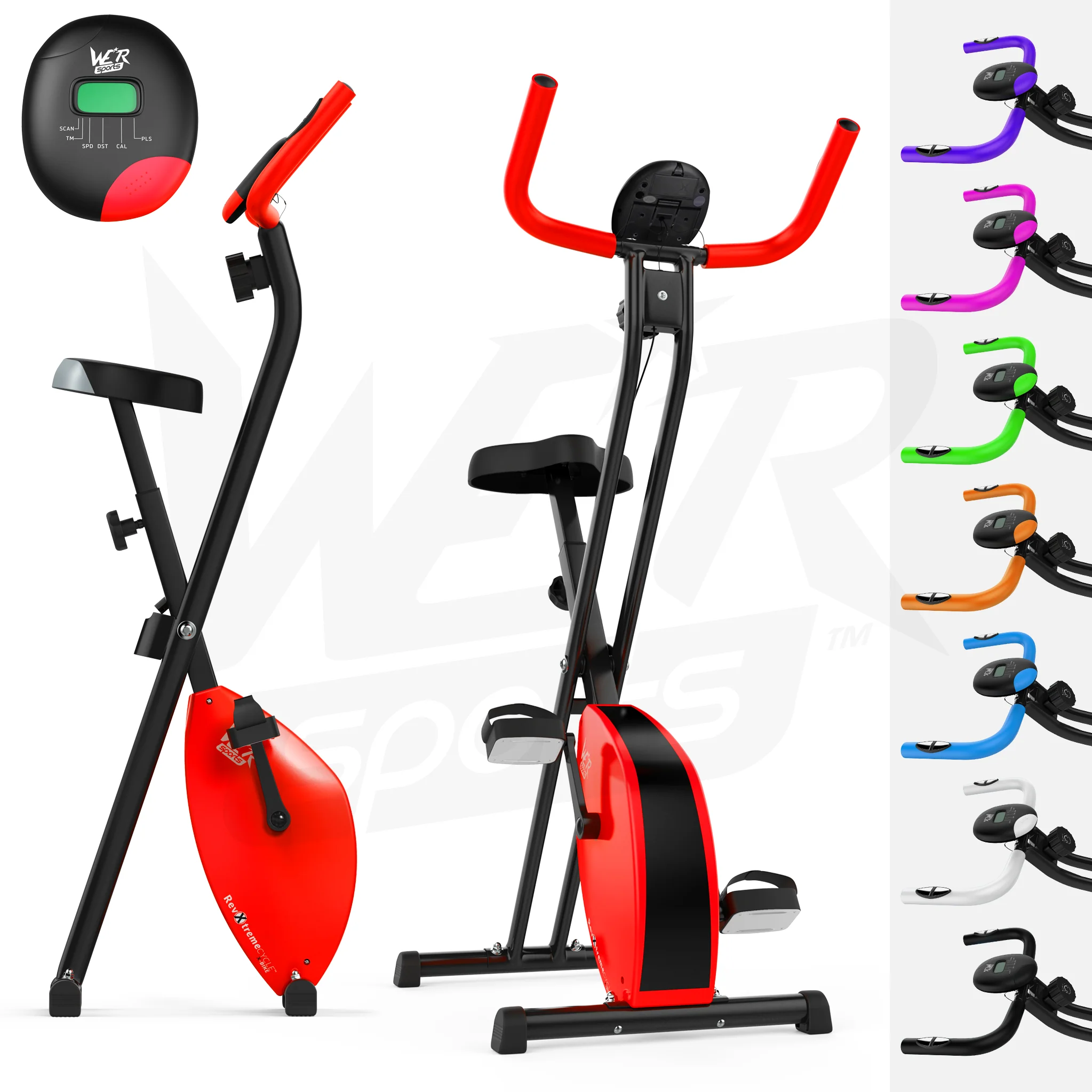 RevXtreme X-Bike Folding Magnetic Exercise Bike Indoor Cycle