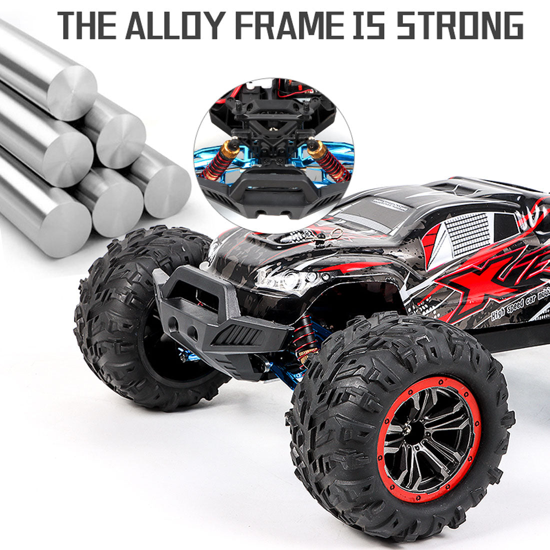F14A 1/10 Full Scale 70km/h High Speed Brushless RC Car 2.4G Remote Control Car 4WD Off-road Vehicle - RTR Version