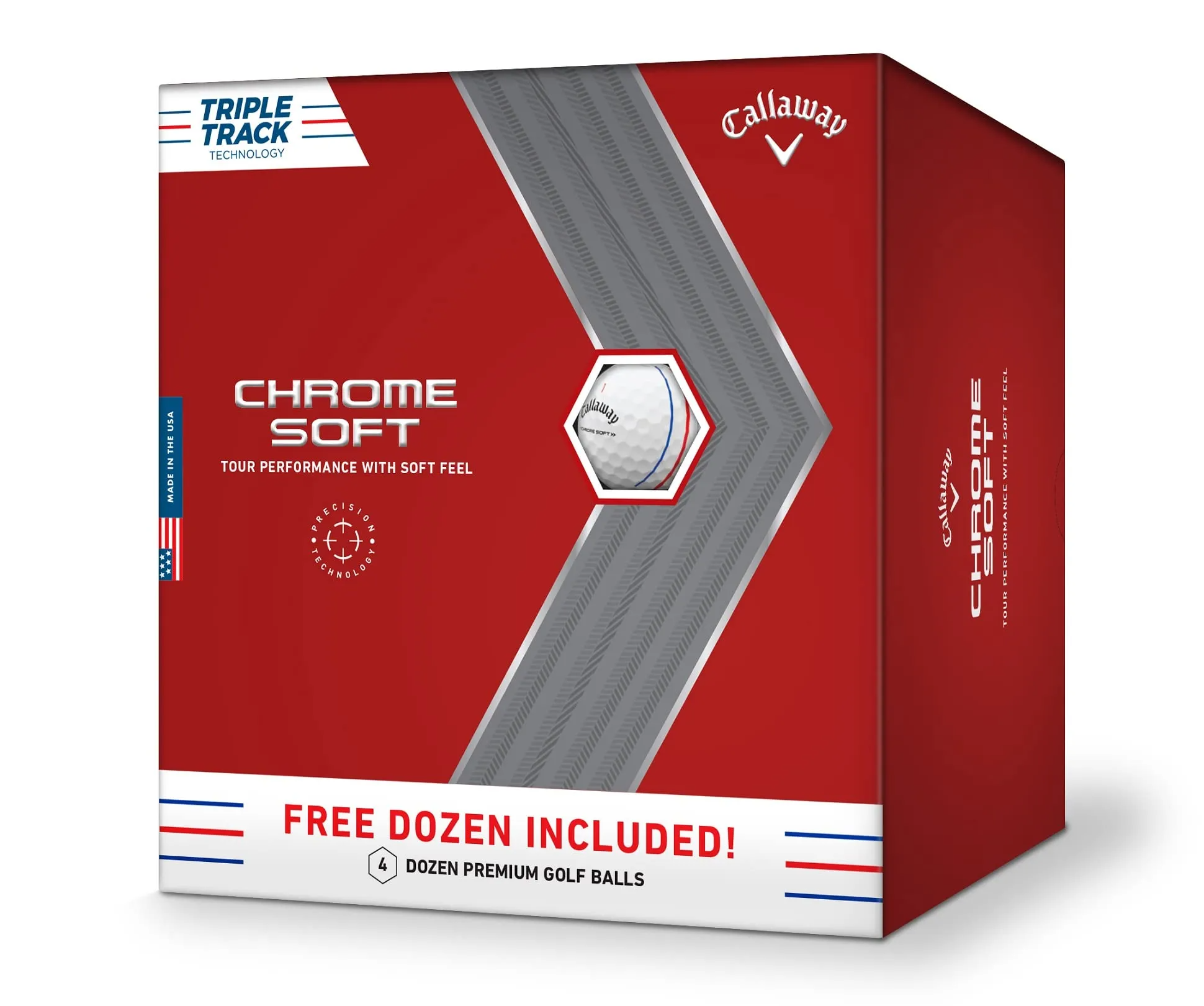 Chrome Soft Triple Track Golf Balls (4 Dozen total 48)