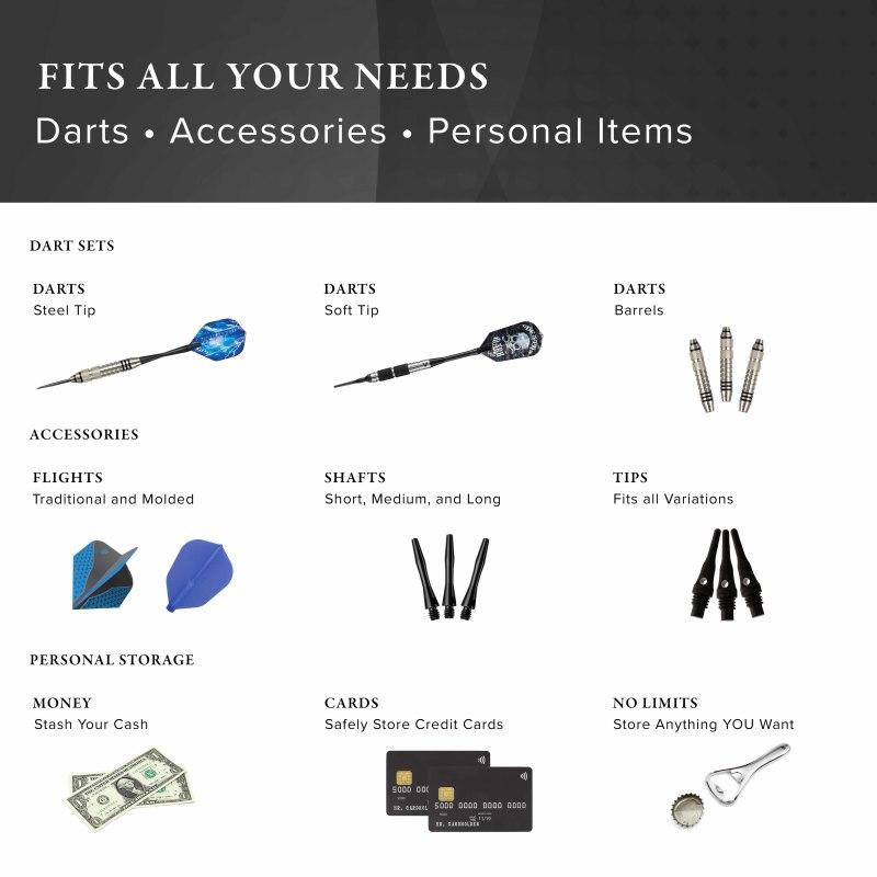 Casemaster Plazma Dart Case Black with Amethyst Zipper