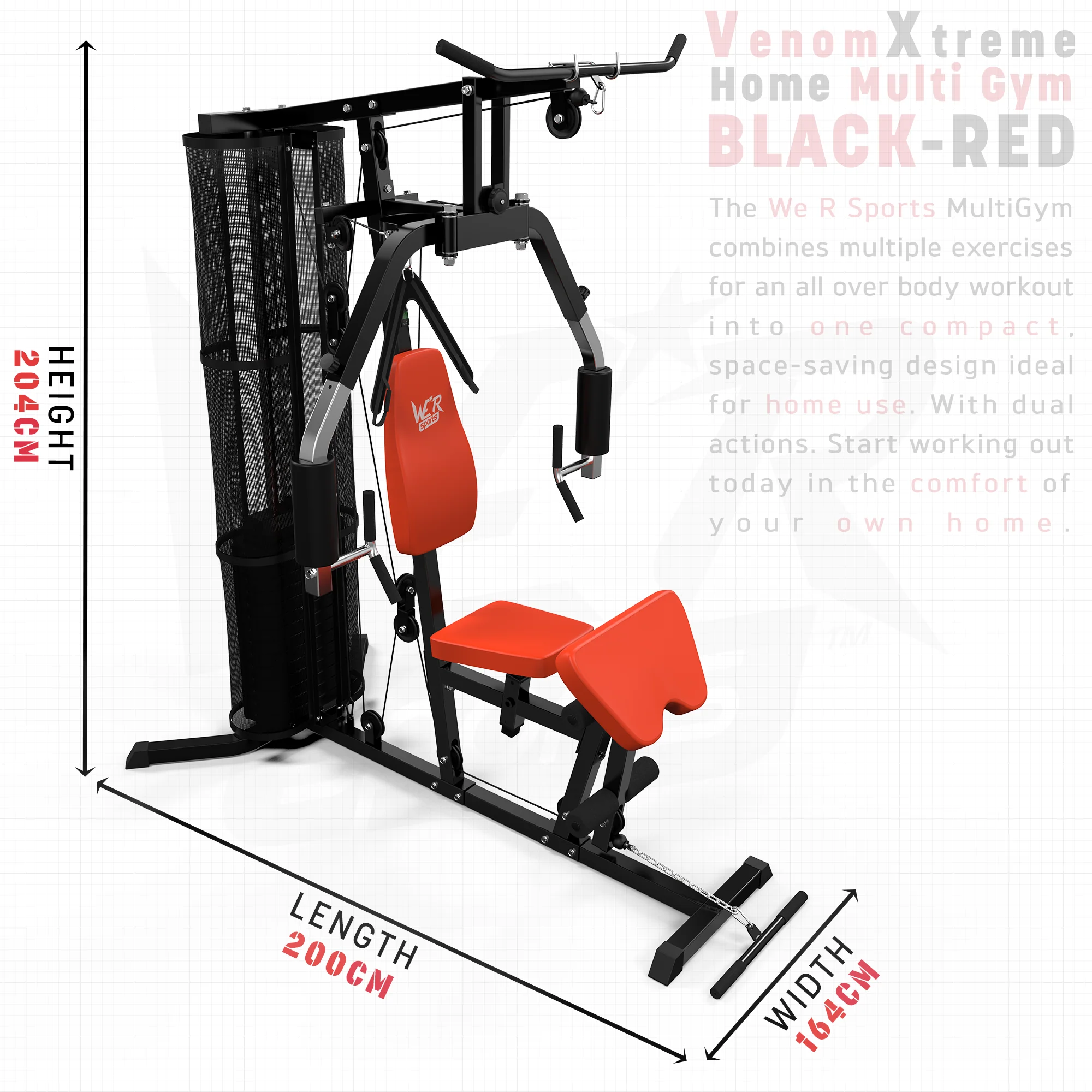 VenomXtreme Home Multi Gym BLACK-ORANGE