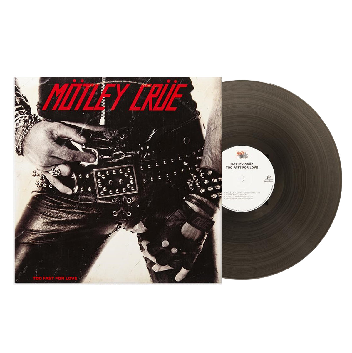 Motley Crue Too Fast For Love Exclusive Black Ice Color Vinyl LP Record