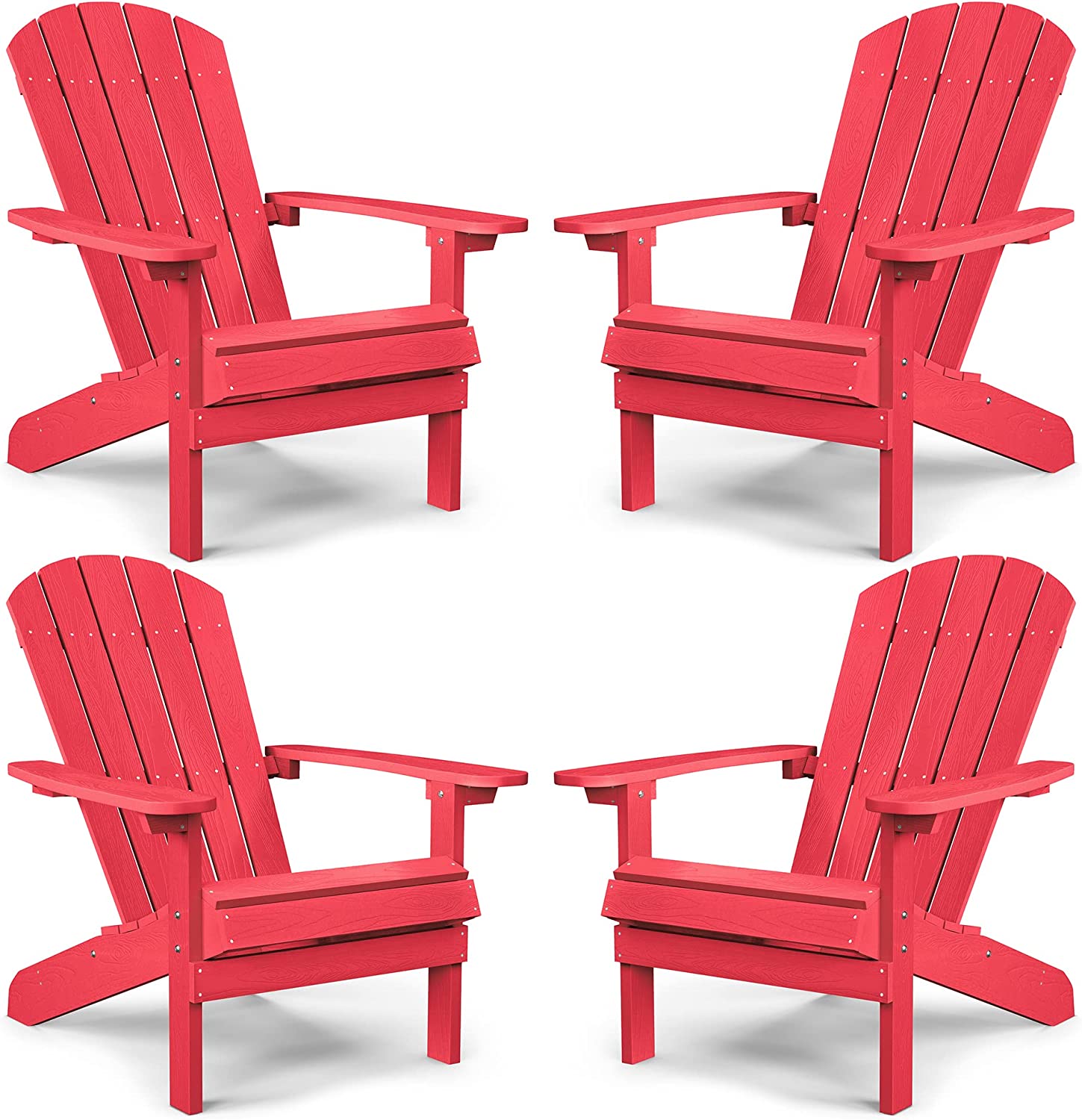 Adirondack Chair ,Patio Chairs 5 Steps Easy Installation,Widely Used in Outdoor, Fire Pit, Deck, Outside, Garden, Campfire Chairs