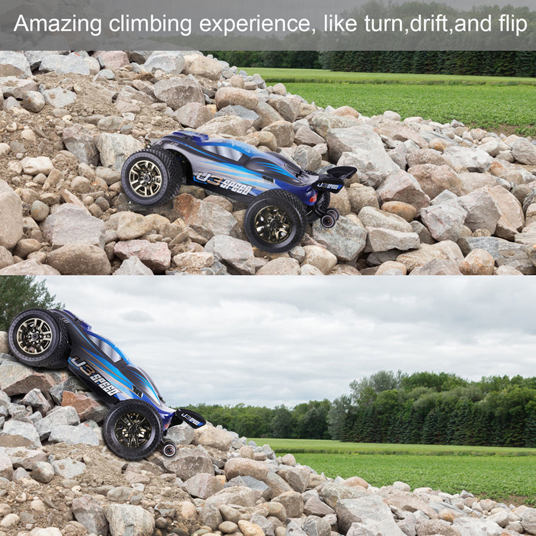 JLB Racing J3 SPEED 1/10 4WD 2.4G 120A Off-road Brushless ESC Waterproof RC Truggy Remote Control Racing Truck - RTR