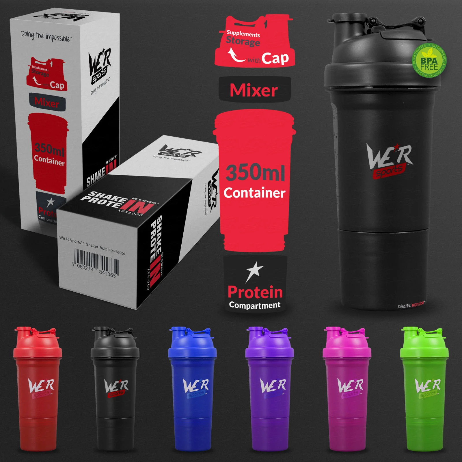 ShakenInProtein Shaker Bottle - 350ml