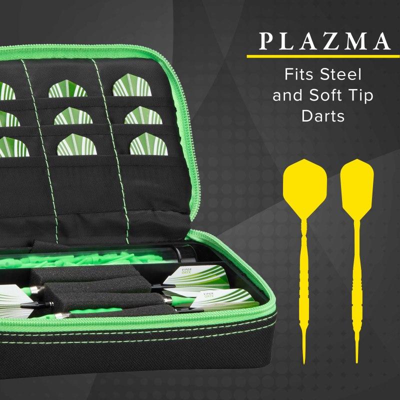 Casemaster Plazma Dart Case Black with Green Trim