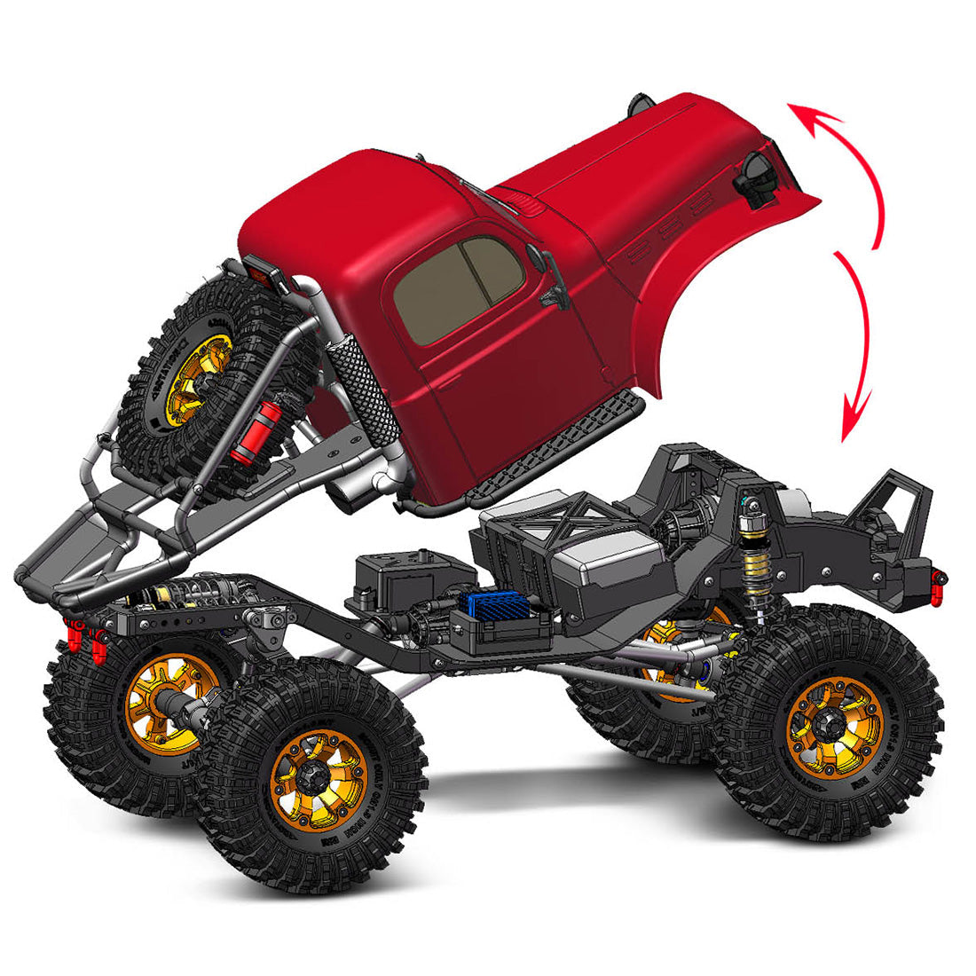 RGT EX86181 CRUSHER 1:10 RTR 4WD Electric All-terrain Climbing Car 2.4G RC Off-road Vehicle