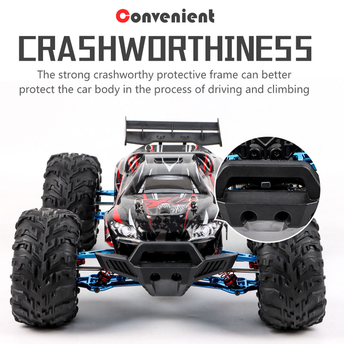 F14A 1/10 Full Scale 70km/h High Speed Brushless RC Car 2.4G Remote Control Car 4WD Off-road Vehicle - RTR Version