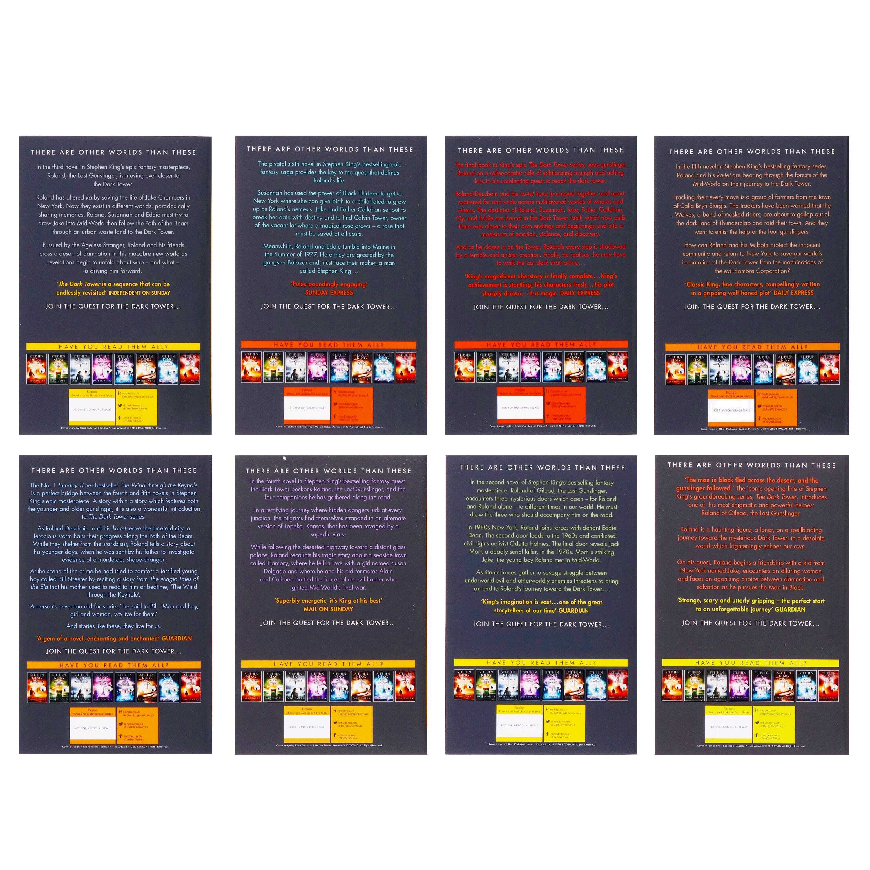 The Dark Tower by Stephen King: Complete Series 8 Books Box Set - Fiction - Paperback