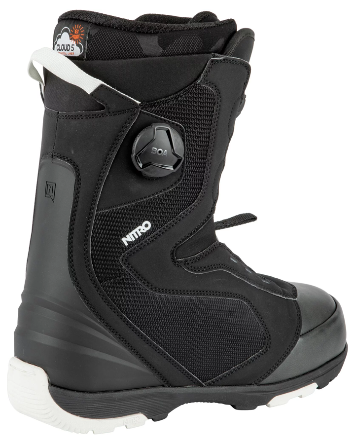 Nitro Club BOA Snowboard Boots - Black/White - 2023