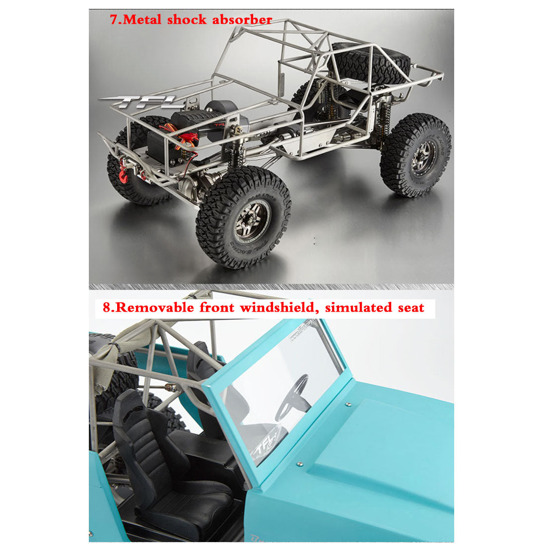 TFL Bronco C1508 1/10 4WD Full Metal RC Crawler Car - Car Shell Painting KIT Version