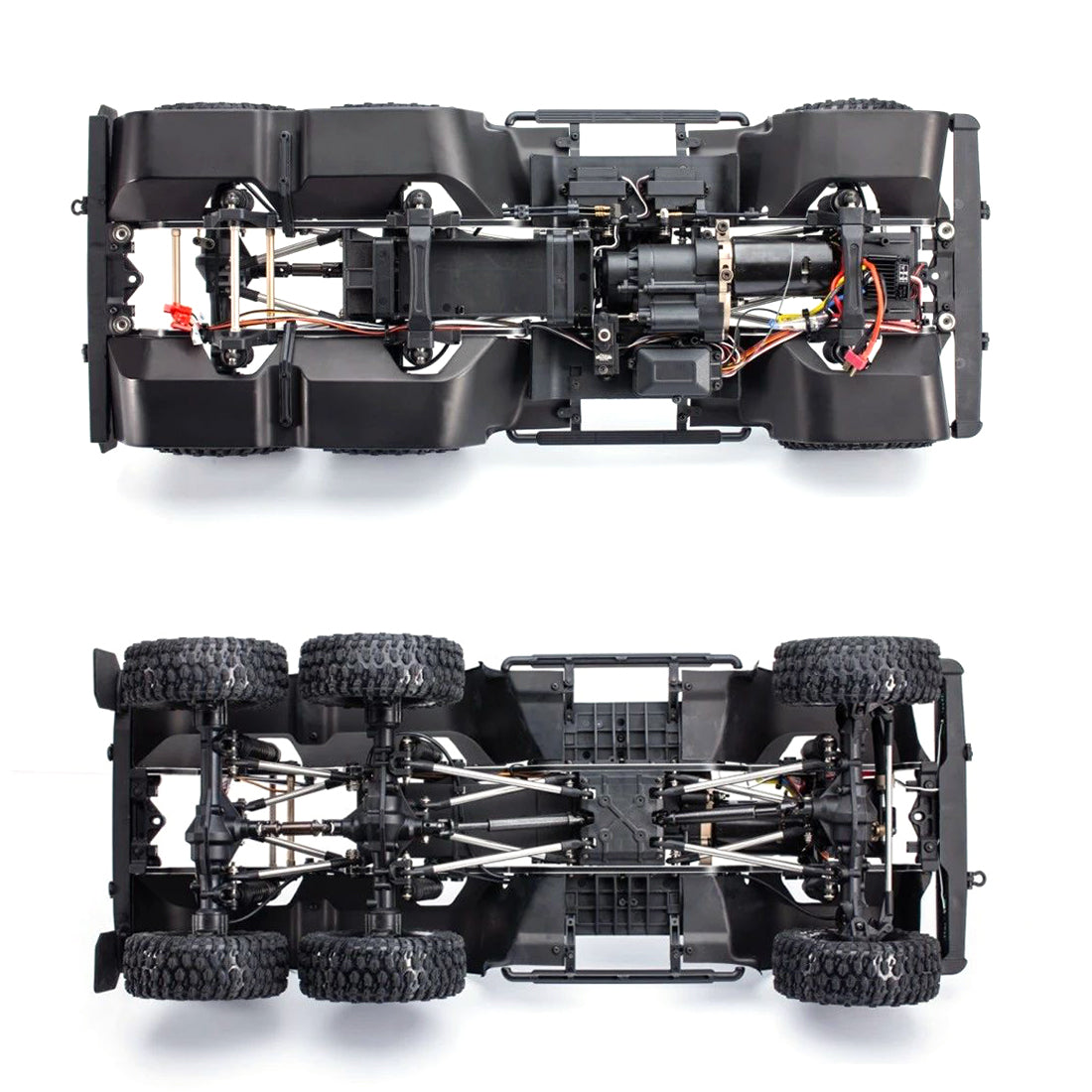 YK 6101 1/10 RC Truck Six-Wheel Pickup Simulated Off-road Clawer with Linkage Light  Differential Lock Speed Transmitter Model Car