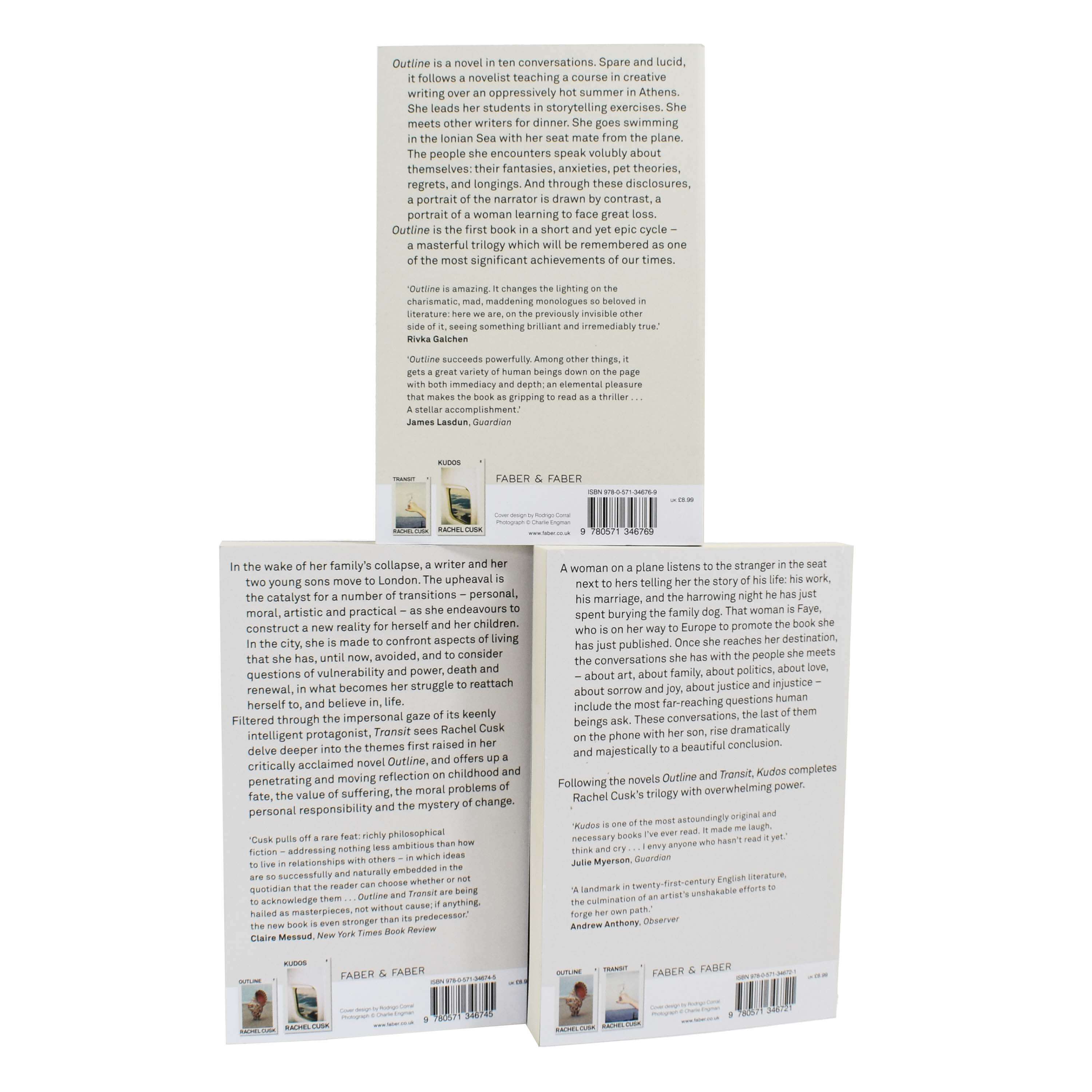 Outline Trilogy by Rachel Cusk 3 Books Collection Set (Transit, Kudos) - Fiction - Paperback
