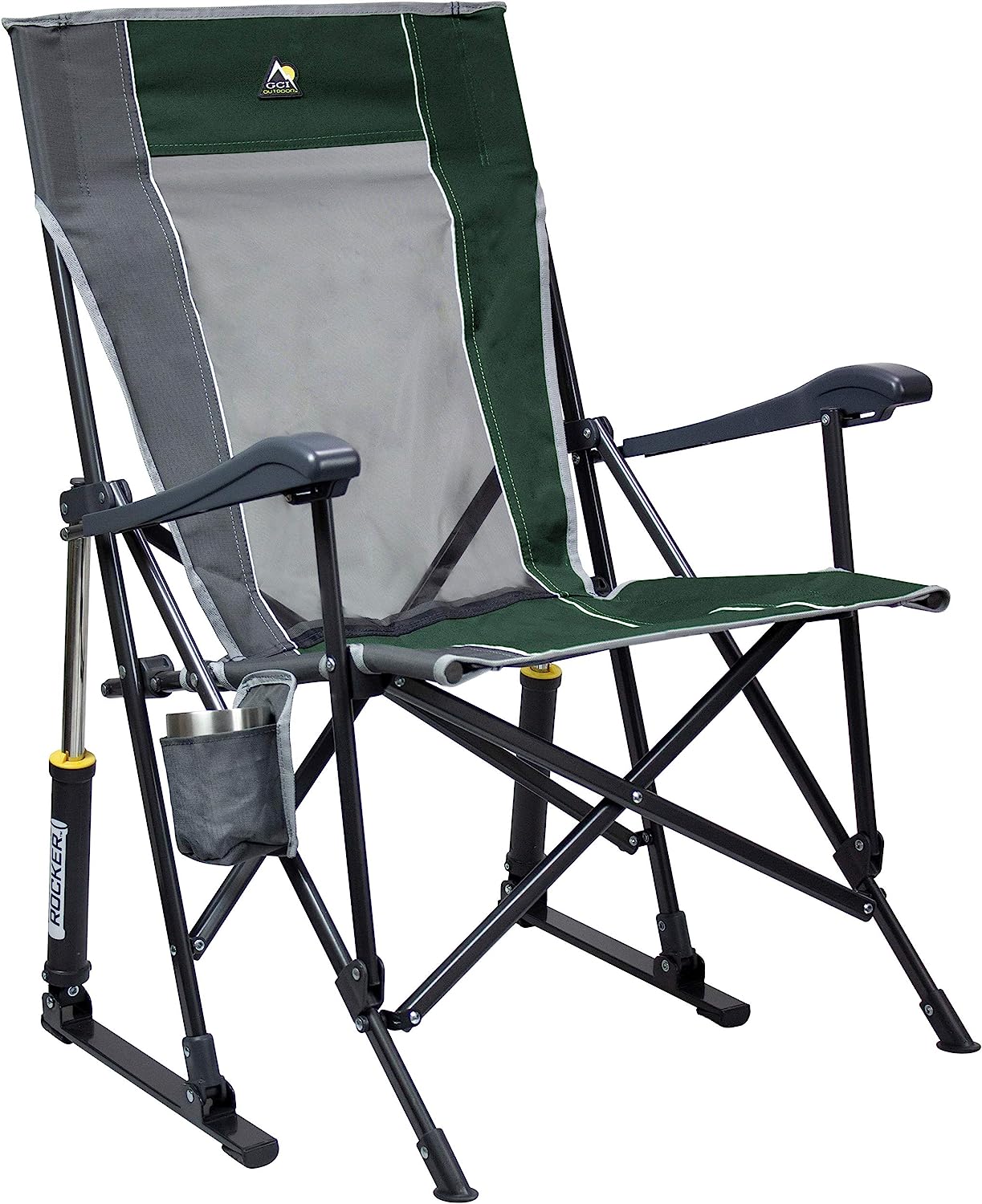 Outdoor Freestyle Rocker Portable Rocking Chair & Outdoor Camping Chair, ergonomic Nylon, Indigo Blue