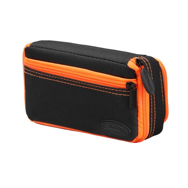 Casemaster Plazma Plus Dart Case Black with Orange Trim and Phone Pocket