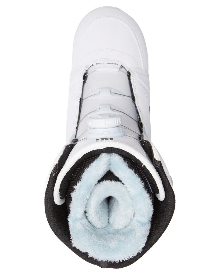 DC Lotus BOA Womens Snowboard Boots - White/White/Black - 2023