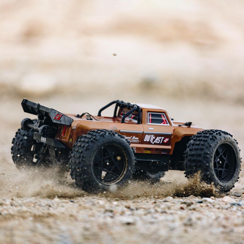 1/10 OUTCAST 4WD 4S BLX BRUSHLESS STUNT TRUCK WITH SPEKTRUM RTR, BRONZE