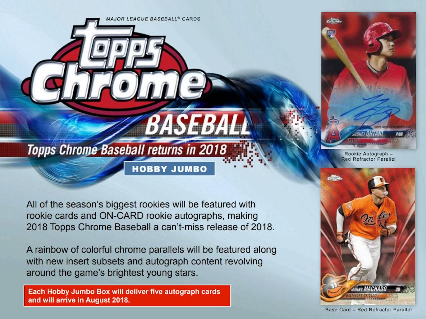 2018  Topps Chrome Baseball Hobby Jumbo Box